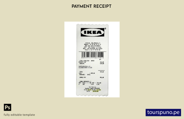 listo para imprimir Ikea sosteniendo la plantilla de cheque de pago